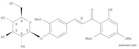Molecular Structure of 112572-59-5 ((2E)-1-(2-hydroxy-4,6-dimethoxyphenyl)-3-(4-hydroxy-3-methoxyphenyl)prop-2-en-1-one)